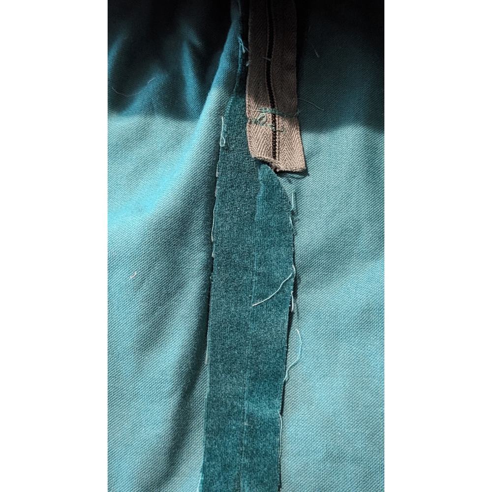Vintage Homemade Green Velvet Embroidered Mtn. Scene Topper Juniors XS - Picture 11 of 16